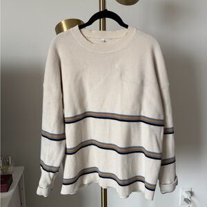 Cream Striped Sweater